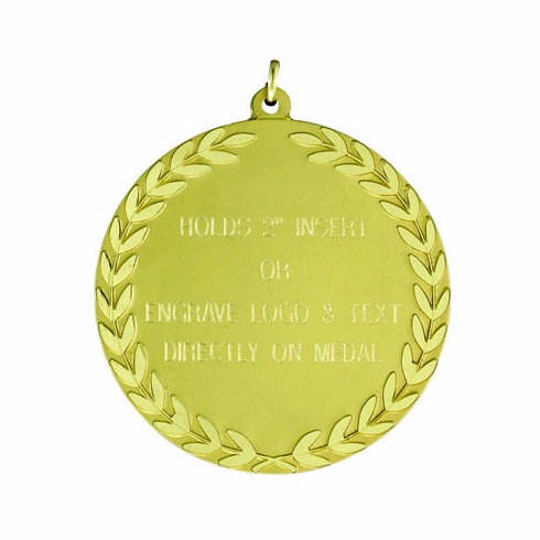 2-9/16 INCH DIE STRUCK MEDAL FOR ENGRAVING OR HOLDS 2 INCH INSERT - MULTIPLE COLORS