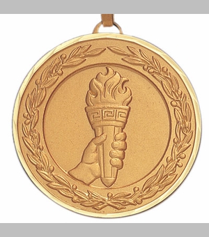 2 Inch Die-Struck Achievement Medal in Gold, Silver, or Bronze