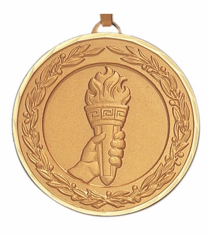 2 Inch Die-Struck Achievement Medal in Gold, Silver, or Bronze