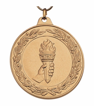 2 Inch Die-Struck Achievement Medal in Gold, Silver, or Bronze