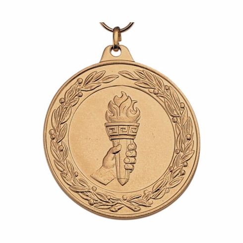 2 Inch Die-Struck Achievement Medal in Gold, Silver, or Bronze