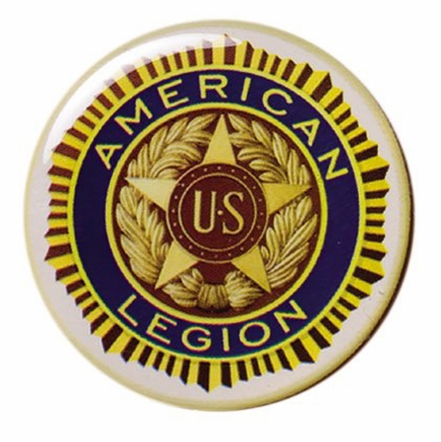 2-Inch in Diameter Round Metal Mylar-EpoxyAmerican Legion Peel-and-Stick Insert