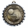 2 Inch Basketball Themed Brass Medal with Customizable Back in Gold, Silver, or Bronze