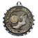 2 Inch Brass Track Medal with Customizable Back in Gold, Silver, or Bronze