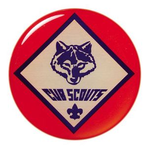 2-Inch in Diameter Round Metal Mylar-Epoxy Cub Scouts Peel-and-Stick Insert