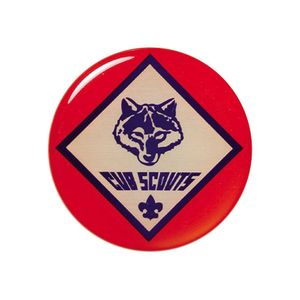 2-Inch in Diameter Round Metal Mylar-Epoxy Cub Scouts Peel-and-Stick Insert
