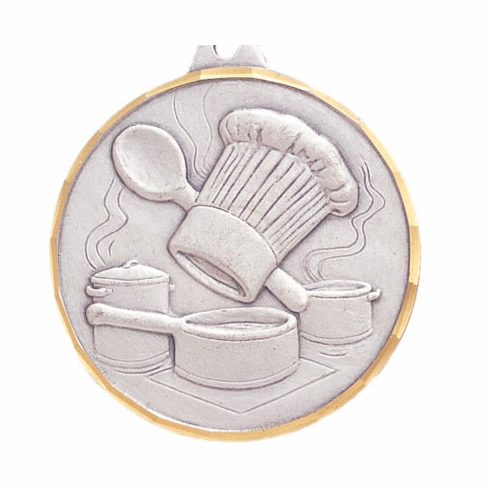 2 Inch Customizable Culinary Medal in Gold, Silver, or Bronze