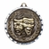 2 Inch Drama Themed Brass Medal in Gold, Silver, or Bronze with Customizable Back