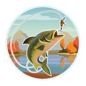 2 INCH FISHING MYLAR MEDALLION INSERT DISC