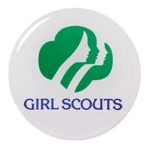 2-Inch in Diameter Round Metal Mylar-Epoxy Girl Scouts Peel-and-Stick Insert