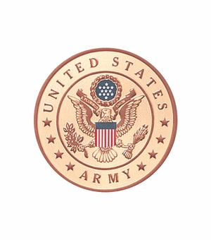 2 Inch in Diameter Round Metal Litho-Print US Army Medallion Insert
