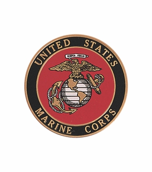 2 Inch in Diameter Round Metal Litho-Print US Marine Corps Medallion Insert