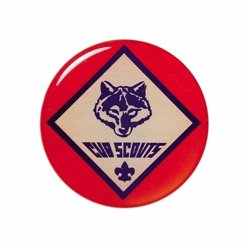 2-Inch in Diameter Round Metal Mylar-Epoxy Cub Scouts Peel-and-Stick Insert