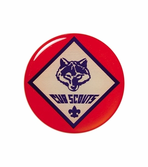 2-Inch in Diameter Round Metal Mylar-Epoxy Cub Scouts Peel-and-Stick Insert