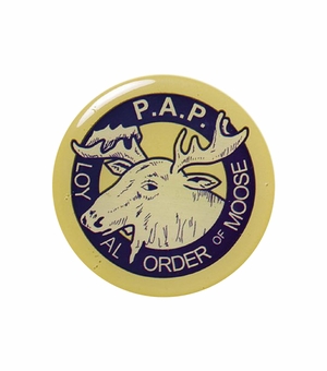 2-Inch in Diameter Round Metal Mylar-Epoxy P.A.P. Themed Peel-and-Stick Insert