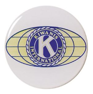 2-Inch in Diameter Round Metal Mylar-Epoxy Kiwanis Peel-and-Stick Insert