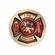 2 Inch in Diameter Round Metal Litho-Print Firefighter's Medallion Insert
