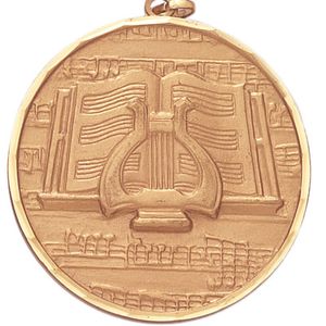 2 Inch Customizable Music Themed Medal in Gold