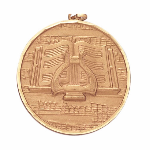 2 Inch Customizable Music Themed Medal in Gold