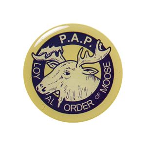 2-Inch in Diameter Round Metal Mylar-Epoxy P.A.P. Themed Peel-and-Stick Insert