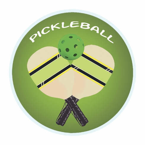 2 INCH PICKLEBALL MYLAR MEDALLION INSERT DISC