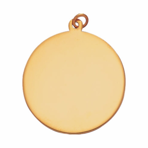 2 Inch in Diameter Customizable Polished Gold Medal