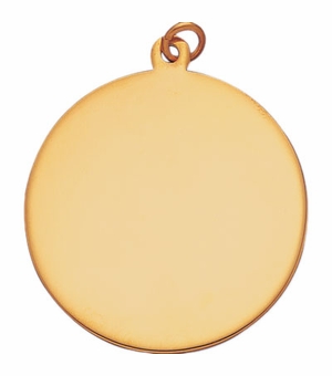 2 Inch in Diameter Customizable Polished Gold Medal
