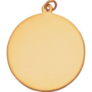 2 Inch in Diameter Customizable Polished Gold Medal