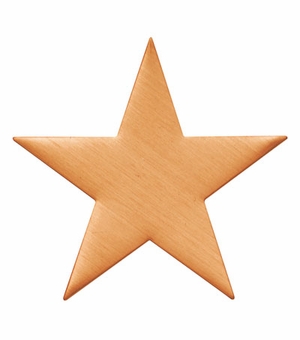 2 INCH SATIN BRASS SHAPE STAR