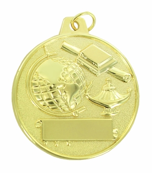 2 Inch Die-Struck Scholastic Achievement Medal in Gold