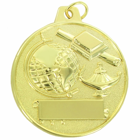 2 Inch Die-Struck Scholastic Achievement Medal in Gold