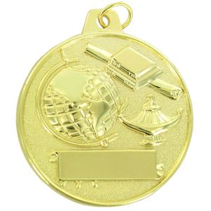 2 Inch Die-Struck Scholastic Achievement Medal in Gold