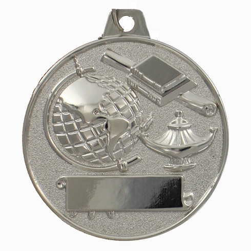2 Inch Die-Struck Scholastic Achievement Medal in Silver