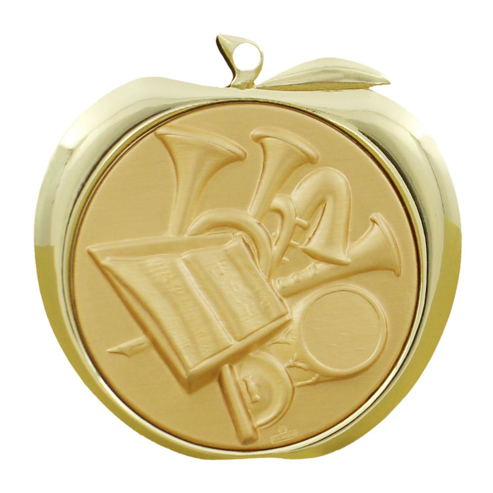 MUSIC BAND APPLE MEDAL GOLD, SILVER OR BRONZE