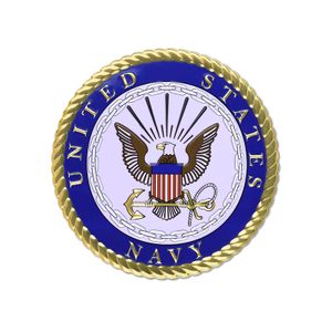 2-inch United States Navy Emblem Embossed Litho Printed Medallion Insert