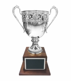 20-1/2 INCH DECORATIVE ITALIAN SILVER PLATED TROPHY CUP