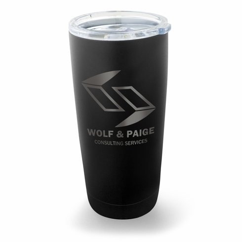 20 OUNCES THERMAL TUMBLER WITH BLACK MATTE FINISH