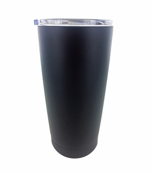 20 OZ. BLACK STAINLESS STEEL TRAVEL MUG