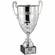 21-1/4 INCH ITALIAN SILVER DECORATIVE EMBOSSED TROPHY CUP ON GENUINE MARBLEBASE