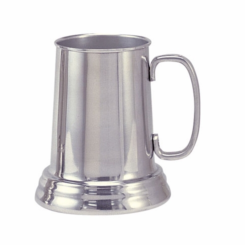 21 OUNCE POLISHED ACRYLIC BOTTOM ALUMINUM TANKARD