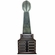 22-1/2 INCH ANTIQUE SILVER PERPETUAL FANTASY FOOTBALL TROPHY WITH 24 NAME PLATES