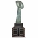 22-1/2 INCH ANTIQUE SILVER PERPETUAL FANTASY FOOTBALL TROPHY WITH 32 NAME PLATES