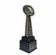 22-1/2 INCH ANTIQUE SILVER PERPETUAL FANTASY FOOTBALL TROPHY WITH 8 NAME PLATES