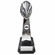 22-1/4 INCH HEIGHT BRIGHT SILVER BALL PERPETUAL FANTASY FOOTBALL TROPHY