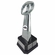 22-1/4 INCH HEIGHT BRIGHT SILVER BALL PERPETUAL FANTASY FOOTBALL TROPHY