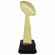 22 INCH BRIGHT GOLD FANTASY FOOTBALL TROPHY ON A BLACK WOOD BASE