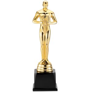 22 INCH MALE ACHIEVEMENT FIGURE TROPHY ON BLACK MARBLE BASE