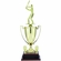 24-3/4 INCH FEMALE SOFTBALL PLAYER TROPHY WITH 13 INCH GOLD CUP, FIGURE, AND TRIMS