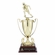 24 INCH MALE FOOTBALL PLAYER TROPHY WITH 13 INCH GOLD CUP, FIGURE, AND TRIMS