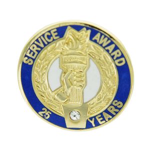 25 YEARS OF SERVICE AWARD PIN WITH SWAROVSKI CRYSTAL